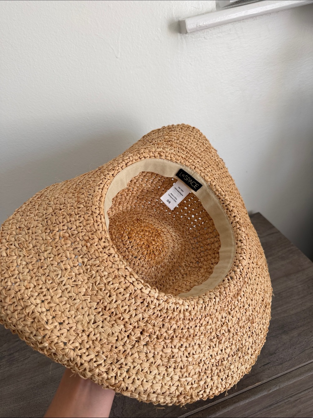 l*space Woven Straw Sun Hat in Natural Tan - Picture 2 of 3